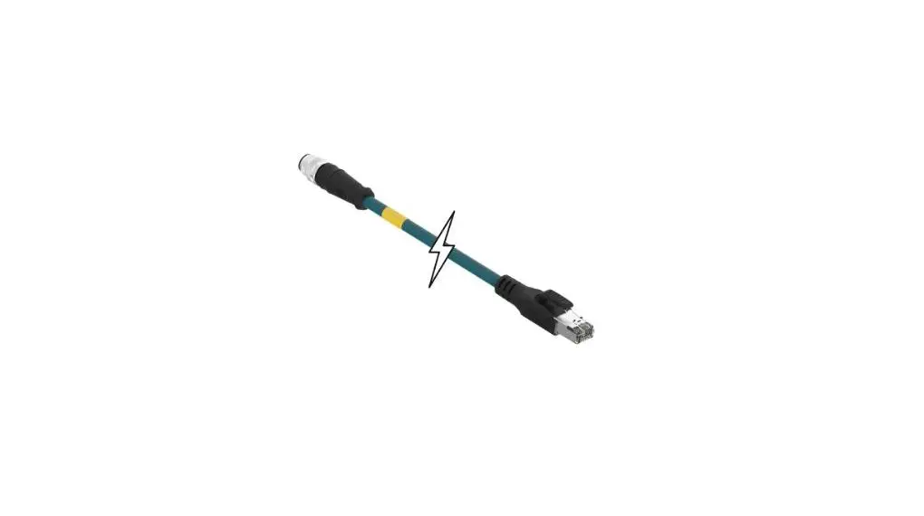 Produktfoto 1 von Molex M12, RJ45 Ethernet-Kabel, 5 mm, Blaugrün Geschirmt, Thermoplastisches Polyurethan