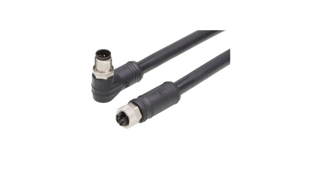 Produktfoto 1 von Molex Brad Micro-Change, 4-polig konfektioniertes Sensorkabel, M12, Rechtwinklig Buchse / M12, Gerade Stecker, Länge 20