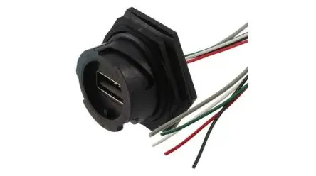 Produktfoto 1 von Molex Buchse 84729 USB-Kabel, USB Typ A Stecker / Anschlusslitze, 1 m USB 2.0 Schwarz