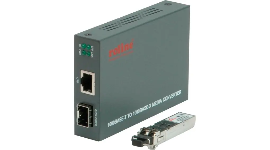 Produktfoto 1 von Roline Medienkonverter 1000Mbps, Multimodus, Multimodus 500 m 1000 Mbps, Anschluss: LC