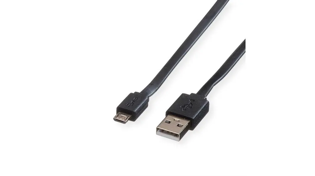 Produktfoto 1 von Roline Stecker ROLINE USB 2.0 Cable USB-Kabel, USB Typ A Stecker / Micro-USB Typ B, 1 m USB 2.0 Schwarz
