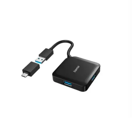 Produktfoto 1 von Hama, USB 3.2 USB-C-Hub, 4 USB Ports, USB, USB T: 5.3 cm H: 1.3 cm B: 5.3cm