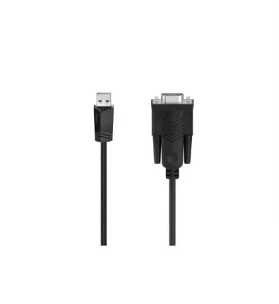 Produktfoto 1 von Hama Stecker USB-Kabel, D-Sub, 9-polig, USB Typ A Stecker / USB Typ A, 1.5 m Schwarz