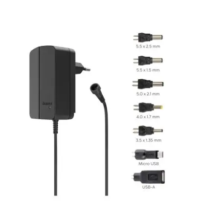 Produktfoto 1 von Hama 27 W Steckernetzteil EU 2.25 A, 12V, 3 V