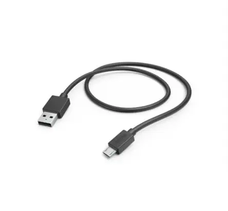 Produktfoto 1 von Hama Stecker USB-Kabel, Micro USB B, USB Typ A Stecker / USB Typ A, 1 m Schwarz