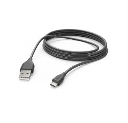 Produktfoto 1 von Hama Stecker USB-Kabel, Micro USB B, USB Typ A Stecker / USB Typ A, 3 m Schwarz