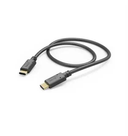 Produktfoto 1 von Hama Stecker USB-Kabel, USB Typ C Stecker / USB Typ C, 1 m Schwarz