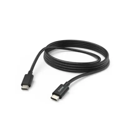 Produktfoto 1 von Hama Stecker USB-Kabel, USB Typ C Stecker / USB Typ C, 3 m Schwarz