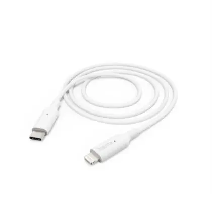 Produktfoto 1 von Hama Stecker USB-Kabel, Lightning-Steckverbinder, USB Typ C Stecker / USB Typ C, 1 m Weiß