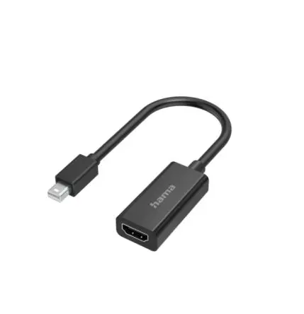 Produktfoto 1 von Hama Adapter 4096 x 2160 pixel, Ausgänge:1, In:DisplayPort, Out:HDMI, 9 cm Kabel