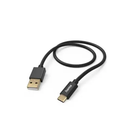 Produktfoto 1 von Hama Stecker USB-Kabel, USB Typ A, USB Typ C Stecker / USB Typ A, 1.5 m Schwarz