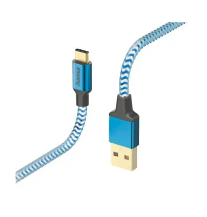 Produktfoto 1 von Hama Stecker USB-Kabel, USB Typ C Stecker / USB Typ C, 1.5 m Blau