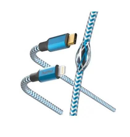 Produktfoto 1 von Hama Stecker USB-Kabel, Lightning-Steckverbinder, USB Typ C Stecker / USB Typ C, 1.5 m Blau