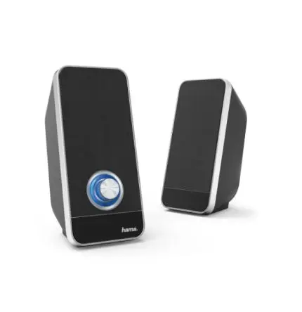 Produktfoto 1 von Hama Sonic LS 206 Lautsprecher Schwarz, Silber, 50 to 20000 Hz
