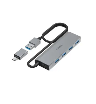 Produktfoto 1 von Hama, USB 3.2 USB-C-Hub, 4 USB Ports, USB, USB T: 3.2 cm H: 1.2 cm B: 9.8cm