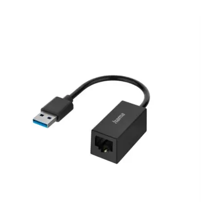 Produktfoto 1 von Hama USB-Netzwerkadapter USB 2.0 0.15 m Schwarz 1000Mbit/s