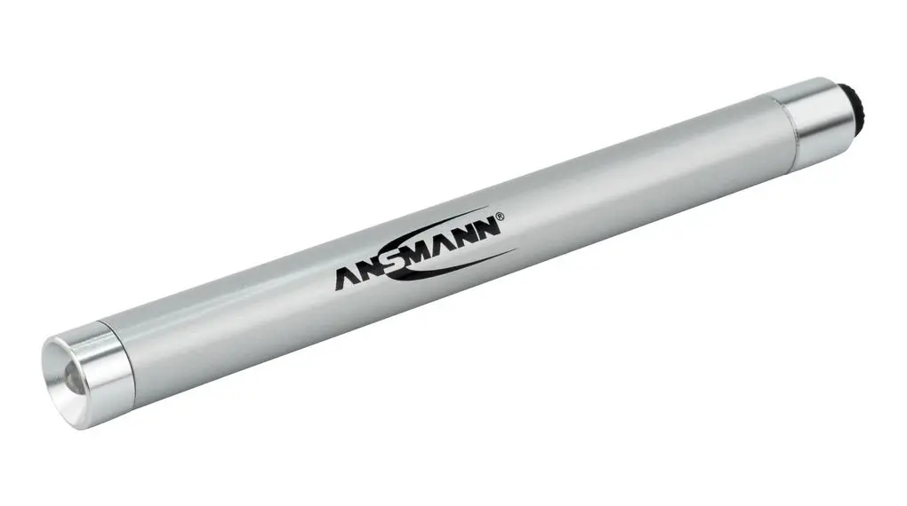 Produktfoto 1 von Ansmann Wiederaufladbar Stift-Taschenlampe LED Silber, 15 lm, 134 mm