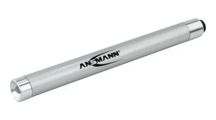 Produktfoto 1 von Ansmann Wiederaufladbar Stift-Taschenlampe LED Silber, 15 lm, 134 mm