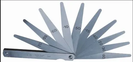 Moore & Wright Fühlerlehre, 10-teilig , Stahl gehärtet L 12 Zoll