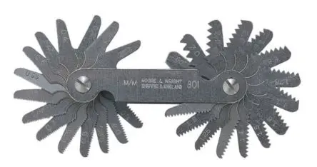 Moore & Wright Gewindelehre Metrisch 22 Blatt