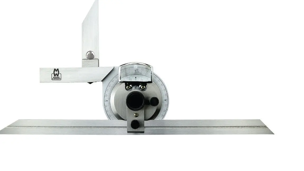 Produktfoto 1 von Moore & Wright Nonius Grad, Zoll, Metrisch Winkelmesser 500 mm Schmiege, Edelstahl