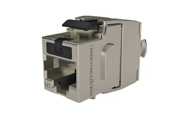 Produktfoto 1 von HellermannTyton Connectivity, 852 RJ45-Koppler, RJ45, 1 -Port, Typ Abgeschirmt, Massiver 22 24 Awg-Leiter, Typ
