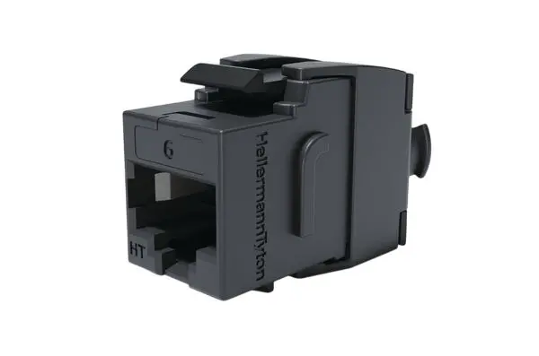 Produktfoto 1 von HellermannTyton Connectivity, HTC Keystone-Jack, RJ45, Kat. 6, 1 -Port, Typ Ungeschirmt, Massiver 22 24 Awg-Leiter, Typ
