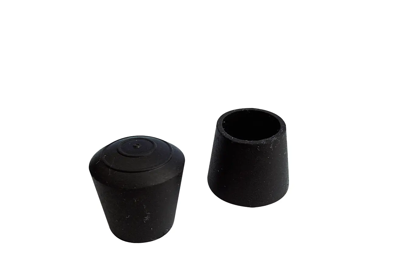 Guitel Hervieu Gummi Endkappe rund Schwarz, Round Tube, 29 x 36 x 27 mm