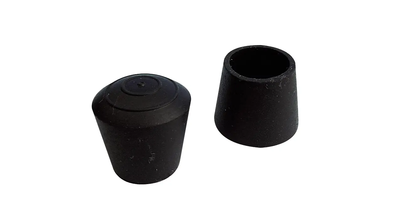 Guitel Hervieu Kunststoff Endkappe rund Schwarz, Round Tube, 23 x 24 x 20 mm