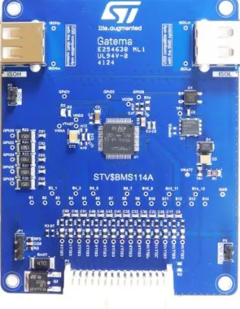 Produktfoto 1 von STMicroelectronics Batteriemanagementsystem-Modul basierend auf L99BM114 Batterieüberwachung, Entwicklungsplatine für