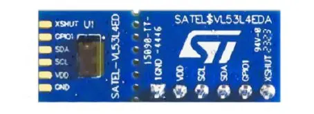 Produktfoto 1 von STMicroelectronics Breakout-Board mit integriertem hochpräzisen VL53L4ED-Time-of-Flight-Näherungssensor mit erweitertem