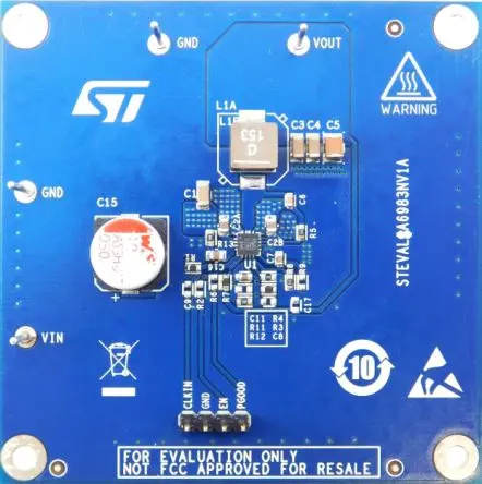 Produktfoto 1 von STMicroelectronics Evaluierungsboard auf Basis des DC-DC-Wandlers Buck-Regler A6983NQTR Evaluierungsplatine,