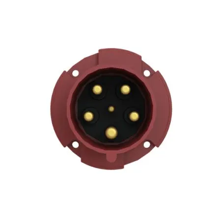 Amphenol Industrial 2CMA1 Leistungssteckverbinder Rot 3P+N+PE, 415V, Frontplattenmontage Gerade IP44 63A