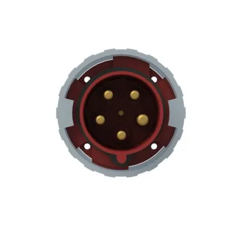 Amphenol Industrial 2CMA1 Leistungssteckverbinder Rot 3P+N+PE, 415V, Frontplattenmontage Gerade IP67, IP69 63A