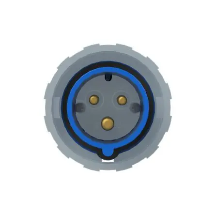 Produktfoto 1 von Amphenol Industrial 2CMA1 Leistungssteckverbinder Blau 2P+PE, 250V Gerade IP67, IP69 16A