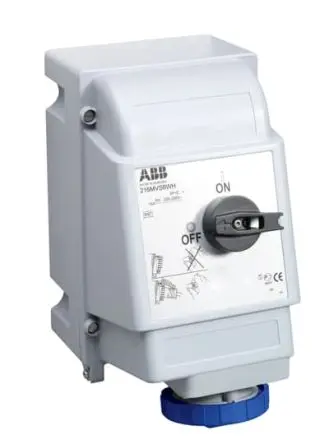 Produktfoto 1 von Amphenol Industrial CEE Steckvorrichtung Überspannungsschutz, Buchse Blau Vertikal 2+E 6 h 16A, 250V, IP67, IP69