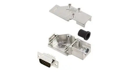 Produktfoto 1 von Encitech Connectors 6355 D-Sub-Steckverbinder Seiteneingang, 9-polig Stecker, mit M3-Gewindeeinsatz, Abdrückschraube