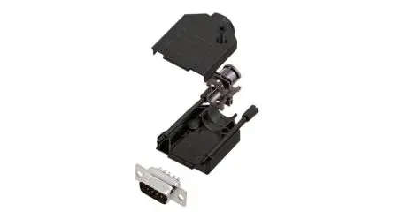 Produktfoto 1 von Encitech Connectors 6355 D-Sub-Steckverbinder Seiteneingang, 9-polig, Frei hängend Stecker, mit M2,5, M3-Gewindeeinsatz,