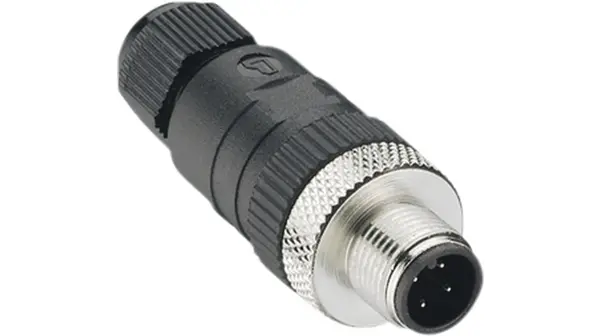 Produktfoto 1 von Lumberg Automation RSCQ M12 Rundsteckverbinder Stecker 4-polig Stecker Kabel IP40