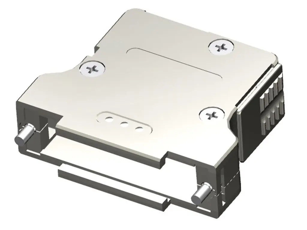Produktfoto 1 von FCT from Molex FCT D-Sub-Gehäuse Gerade, D: D-Sub-Gehäuse, Grau, Größe S3, aus Polybutylenterephthalat
