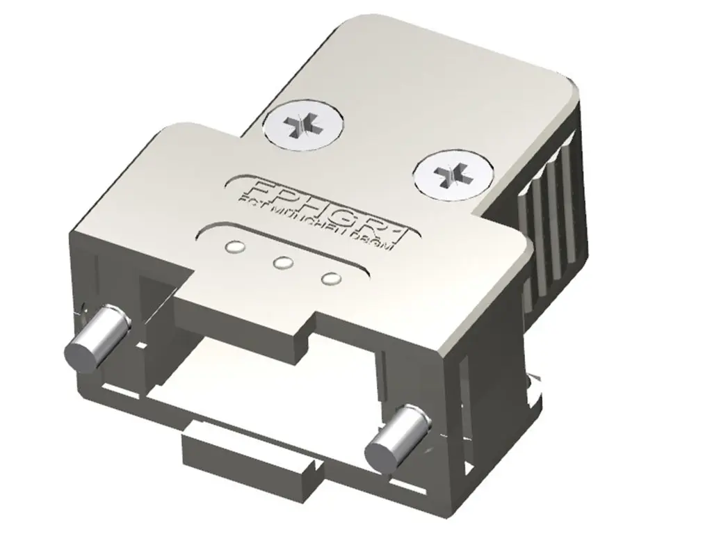 Produktfoto 1 von FCT from Molex FCT D-Sub-Gehäuse Gerade, D: D-Sub-Gehäuse, Grau, Größe S1, aus Polybutylenterephthalat