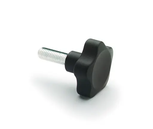 Produktfoto 1 von Elesa Knopf Schwarz M4 Technopolymer auf Polyamidbasis x 10 mm Sternknopf, mit Mit Gewinde