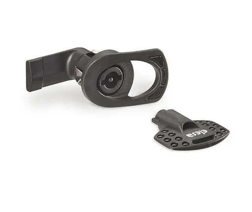 Produktfoto 1 von Elesa, Schwarz Verriegelung aus Polyamid, Lock-Register 103 mm, entsperrbar mit Schlüssel