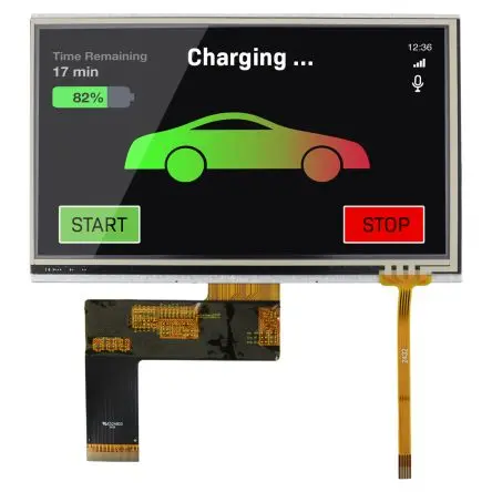 Produktfoto 1 von NEWHAVEN DISPLAY INTERNATIONAL LCD-Anzeigemodul 7 Zoll LVDS Touchscreen Ohmsch, 800 x 480, 156.68 x 88.519 mm
