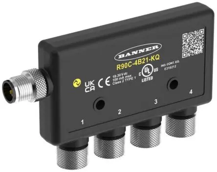 Produktfoto 1 von Banner R90C E/A-Modul 4 Anschlüsse, IO-Link