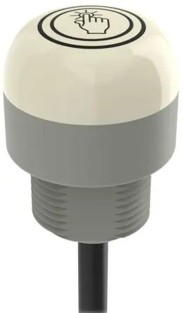 Produktfoto 1 von Banner K30 LED Dauer, Filament/Warnsummer Signalleuchte 30V dc Blau Basis, Ø 30 mm x 41 mm IP69K, IP68, IP67