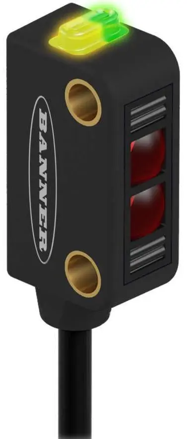 Produktfoto 1 von Banner Optischer Sensor, Bereich 15 mm, NPN Ausgang, 4 Pin M12 Euro-Style