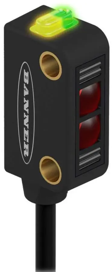 Banner Optischer Sensor, Bereich 50 mm, NPN Ausgang, 4 Pin M12 Euro-Style, Hellschaltend
