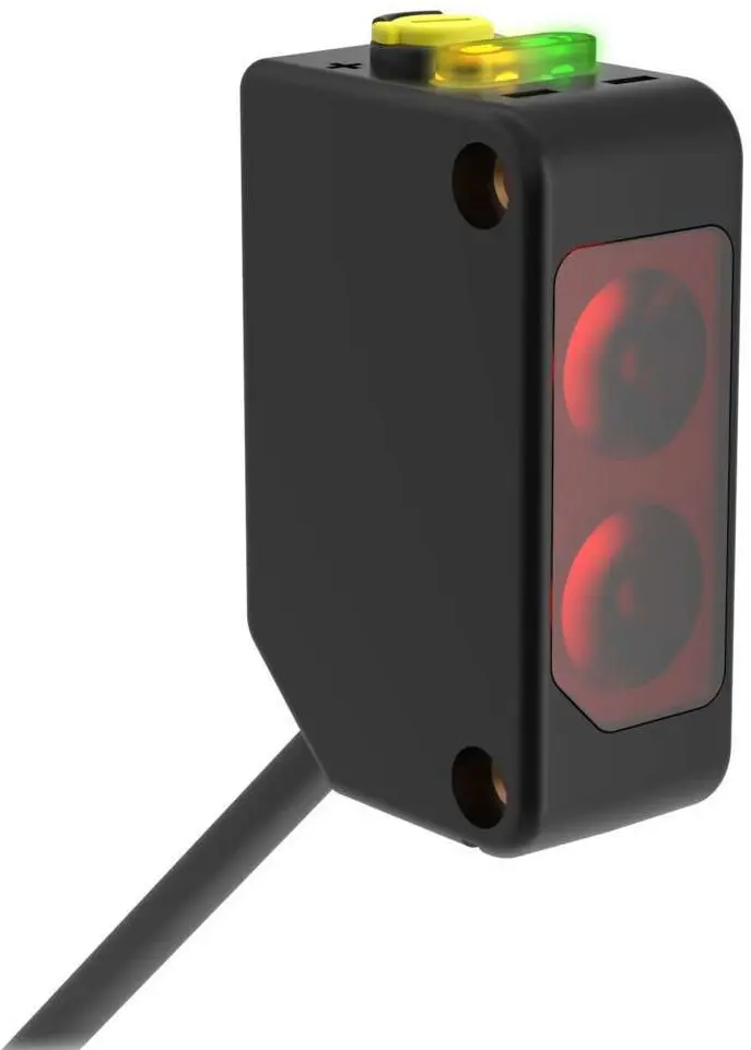 Produktfoto 1 von Banner Rechteckig Optischer Sensor, Bereich 200 mm, PNP Ausgang, Anschlusskabel