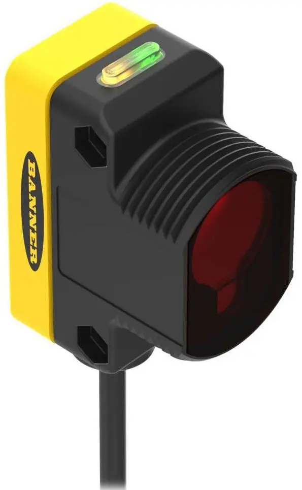 Produktfoto 1 von Banner Rechteckig Optischer Sensor, Polarisiert reflektierend, Bereich 0,2 → 1,8 m, Bipolare NPN/PNP Ausgang,